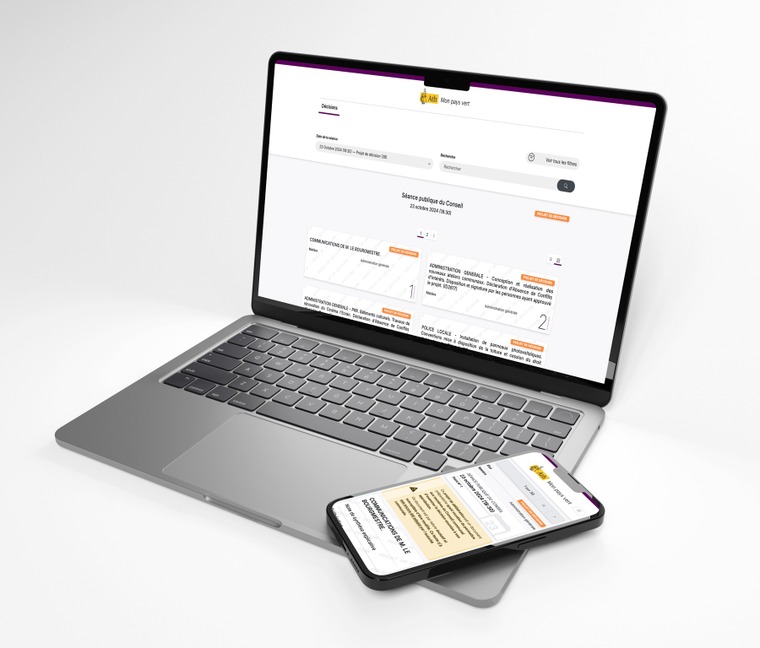 Délibérations.be est accessible via smartphone.